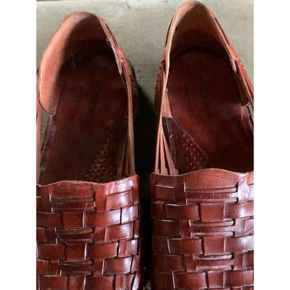 Nordstrom Hand Woven Mens Huarache Leather Sandal SZ 10 1/2 - Slip On main image 5
